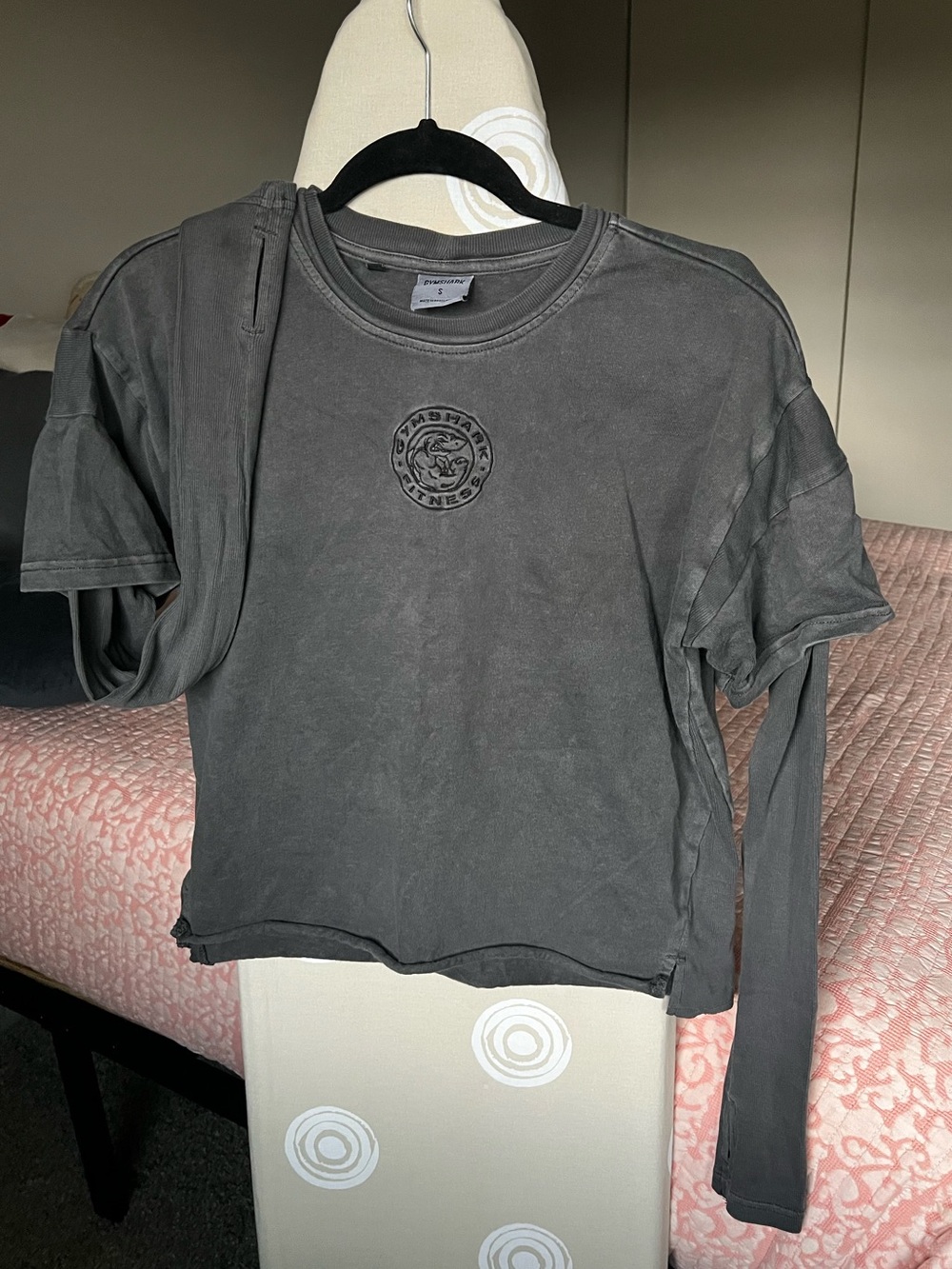 Gymshark Layered Long Sleeve Cropped tee